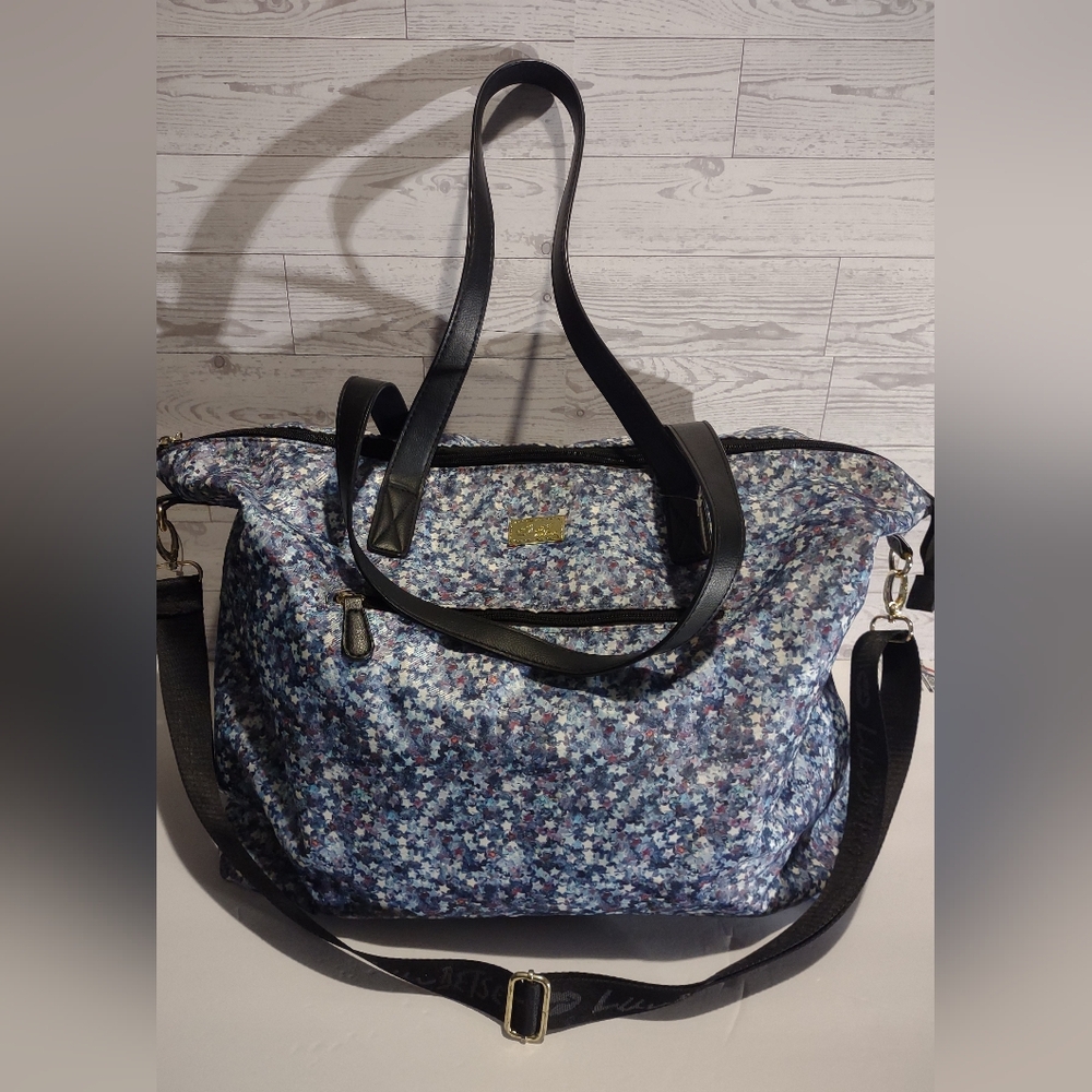 Betsey Johnson Blue Tote Bag Star Print - Picture 1 of 6